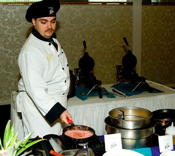 Omelette station during brucnh
